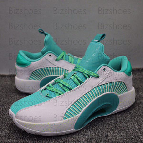

Guo Ailun 35 Low Basketball Shoes Jade Green White leather Volt 35s Mens Sneakers Trainer eur40-46, 02