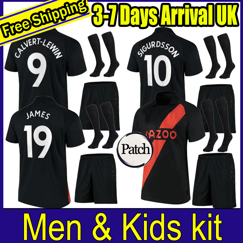 

Adult kids kit 21 22 soccer Jersey James CALVERT LEWIN 2021 2022 ALLAN DOUCOURE RICHARLISON SIGURDSSON ANDRÉ GOMES football shirt, Away