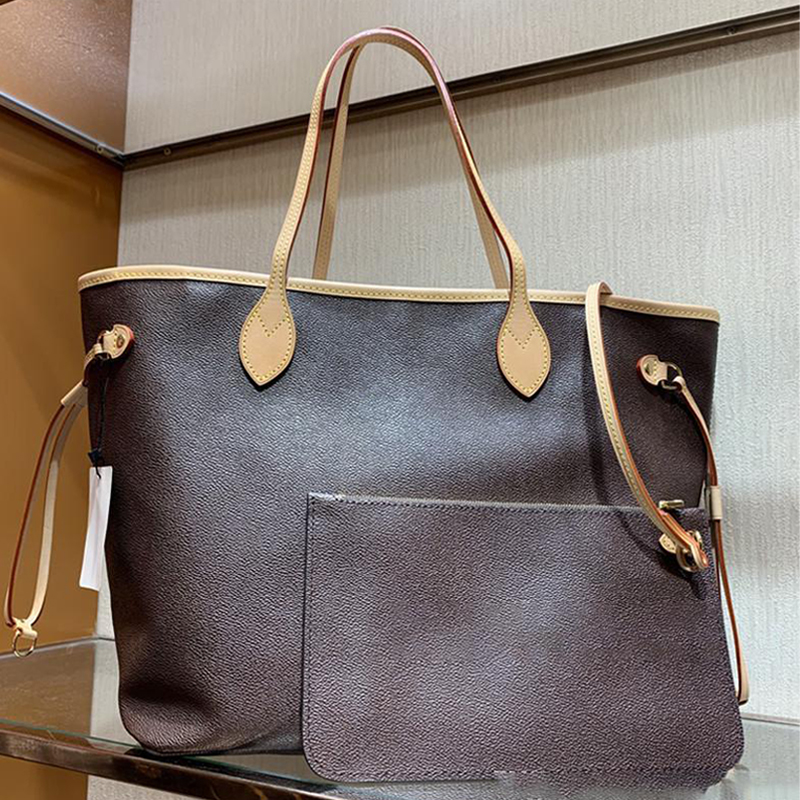 

Womens Luxurys Designers Bags Designer Handbags Fashion Shoulder Bag Vintage Handbag Classic Shopping Clutch Wallet Purse Tote GM / MM Size 2 pcs/set Gifts M41178, White grid-apricot