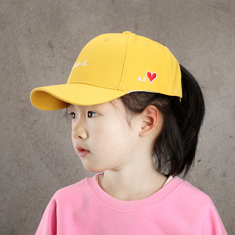 

Hats Caps Children Parent-Child Fashion Trendy Boys Love Embroidered Peaked Female Sun Protection Sunshade Breathable Baby Baseball No. 5, Childrens white