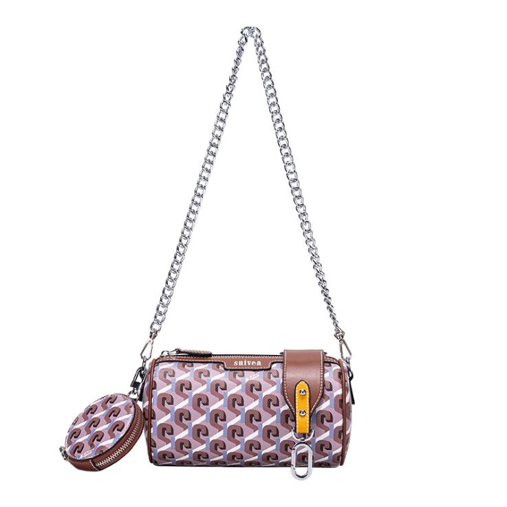 

Bags Women 2021 Trend Printing Letter Chain Bag Ladies Shoulder Diagonal Handbag, Black