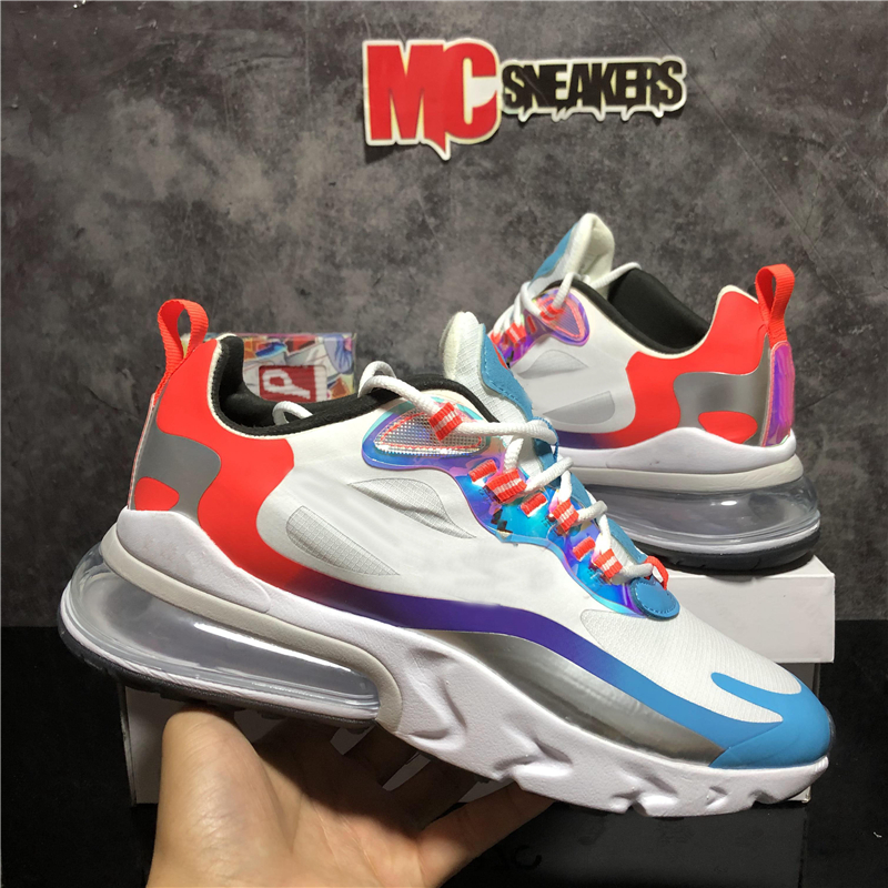

Top Quality Men Women 270 React Sports Running Shoes Mesh TS Triple Black Bahuaus Summer Gradient Bubble Pack Worldwide 27C Mens Womens Trainers Sneaker With Box, Customize