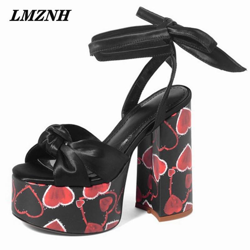 

Dress Shoes 2021 Summer Women Sandals Platform Mixed Colors Thick Heel Catwalk Designer Nightclub Super High Brand