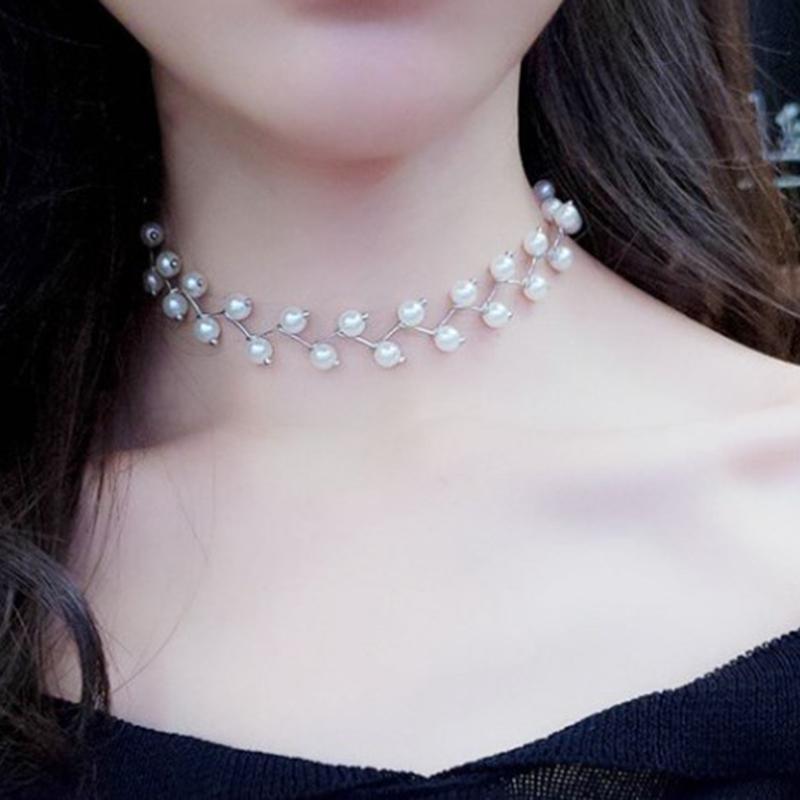 

Pendant Necklaces Fashion Elegant Imitation Pearl & Pendants For Women 2021 Girls Chain Necklace Vintage Jewelry Accessories Party