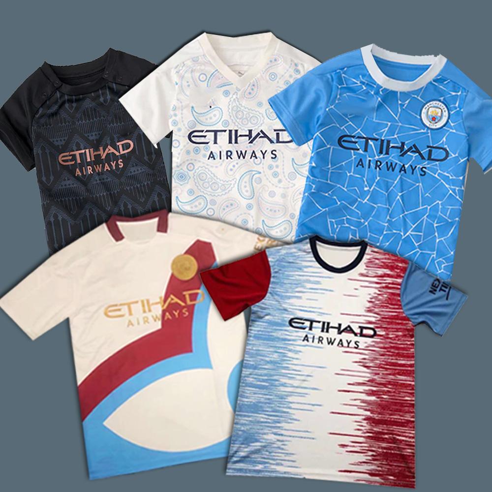 

2021 Manchester soccer jersey G. JESUS CITY STERLING FERRAN DE BRUYNE KUN AGUERO football shirts uniform men kit, Black;yellow