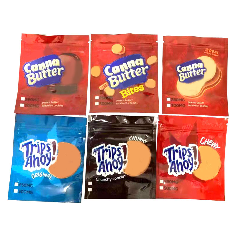 

250mg 500mg Bag CANNA BUTTER TRIPS AHOY Resealable Empty Mylar smell proof bags packaging package