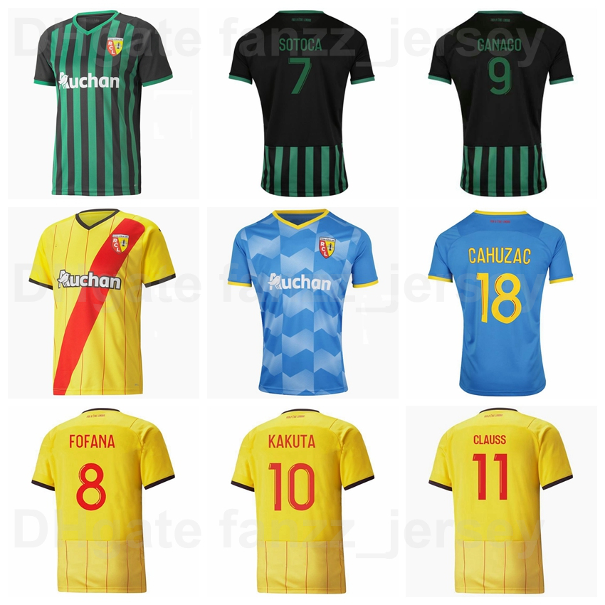 

10 KAKUTA RC Lens Jerseys 21-22 Soccer 8 FOFANA 7 SOTOCA 11 CLAUSS 9 GANAGO 19 BOURA 3 MACHADO 29 FRANKOWSKI 14 MEDINA 18 CAHUZAC 28 DOUCOUR, Black;yellow