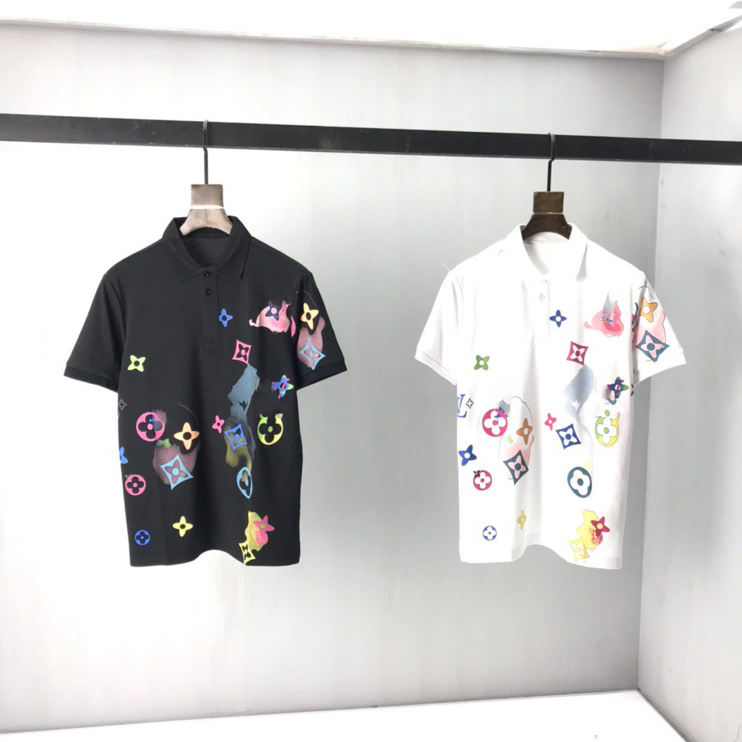 

2021ss spring and summer new high grade cotton printing short sleeve round neck panel T-Shirt Size: m-l-xl-xxl-xxxl Color: black white fd1211771, Gray
