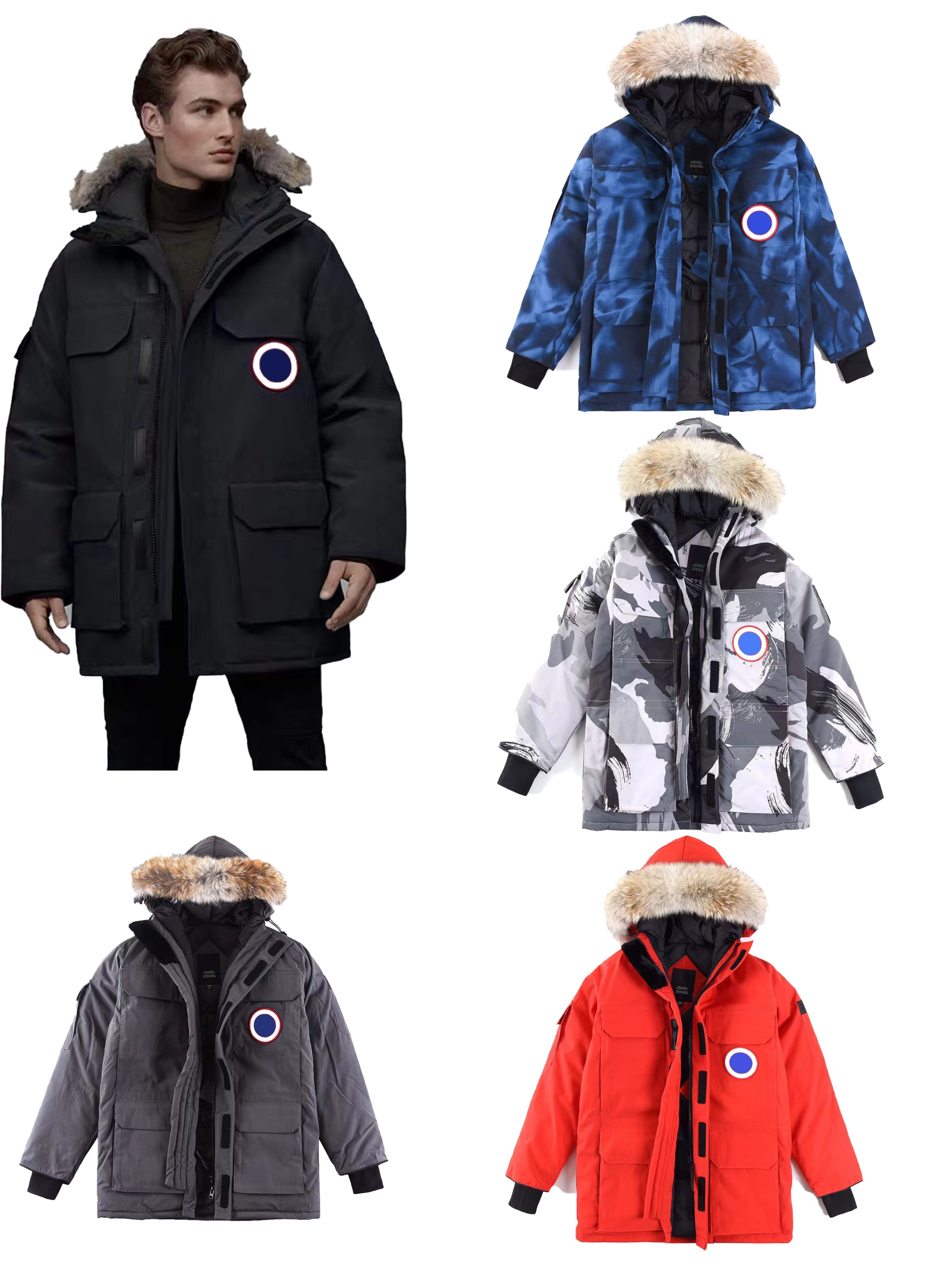 

Men Winter Jacket Down canada High Quality Coat Downs Jackets Stand Collar Waterproof Coats Mens Women Windbreaker Hoodie Jacketes Thickening Warm Clothing, Extra shipping fee