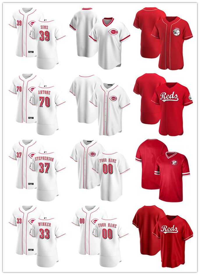 

Custom Jersey Mens Youth Cincinnati Reds 70 Tejay Antone 16 Tucker Barnhart 39 Lucas Sims 37 Tyler Stephenson Baseball Jerseys, Blue;black