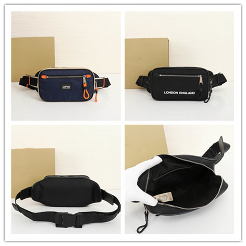 

2021 Designer Luxury Nylon Crossbody Canvas Leather London England System Vintage check Black Shoulder Bag 40766 Size:24 5 15