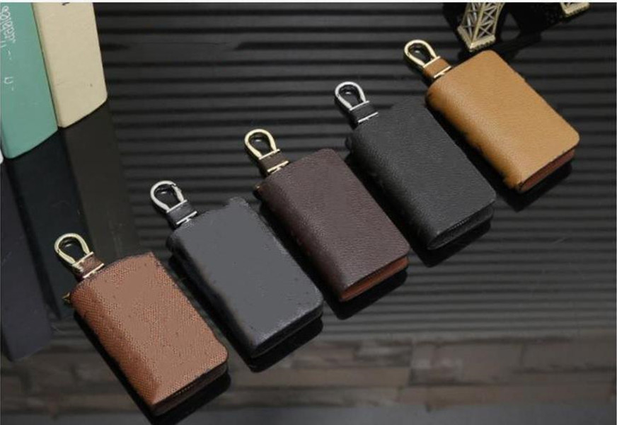 

New Car Key Case Male PU Leather Keys Holder Women Smart Housekeeper Zipper Keychain Case Car Key Pouch Bag Car Key Wallet withbox, Not sold separately