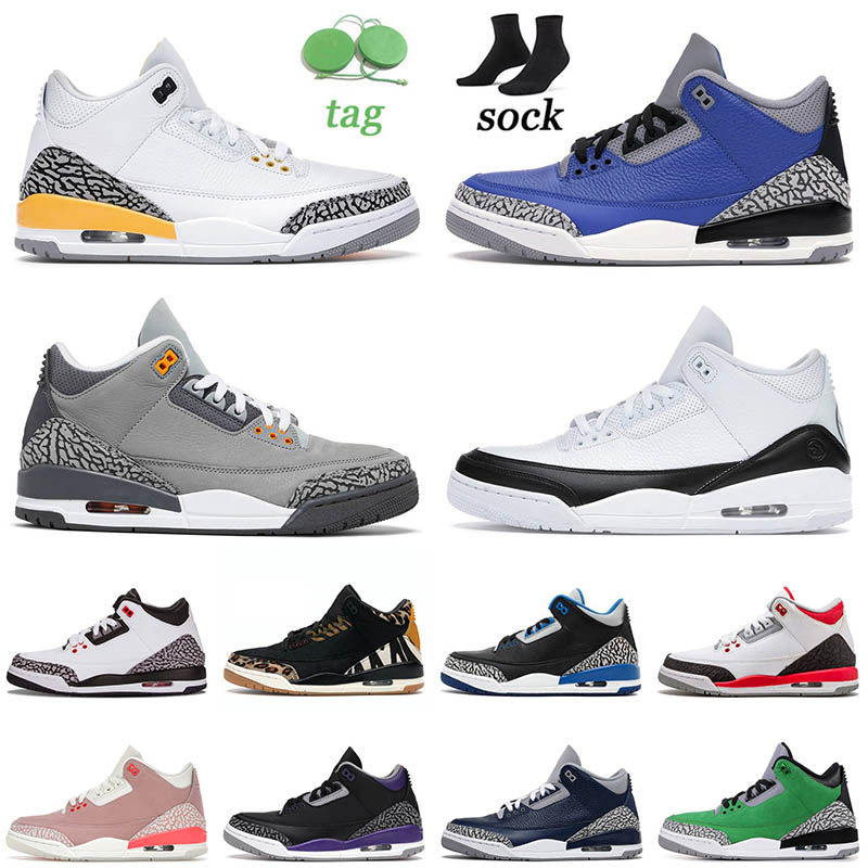 

Jumpman Basketball Shoes Air Jorden Retro 3 3S III Laser Orange Blue Cement White Free Throw Line Katrina Off Knicks Rivals Womens Sneakers Mens Trainers 36-47, C41 pine green 40-47