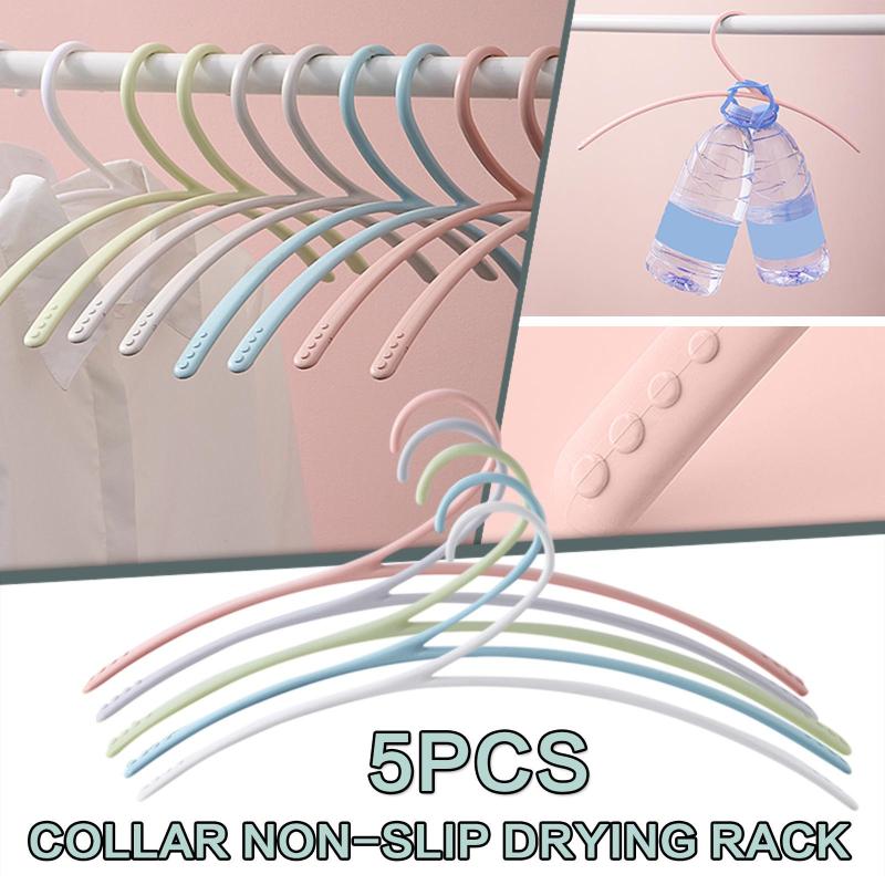 

Hangers & Racks 5pc Children's Durable Plastic Kids Clothes Shelf Cartoon Baby Drying Rack No Trace Non-slip Adult Hanger