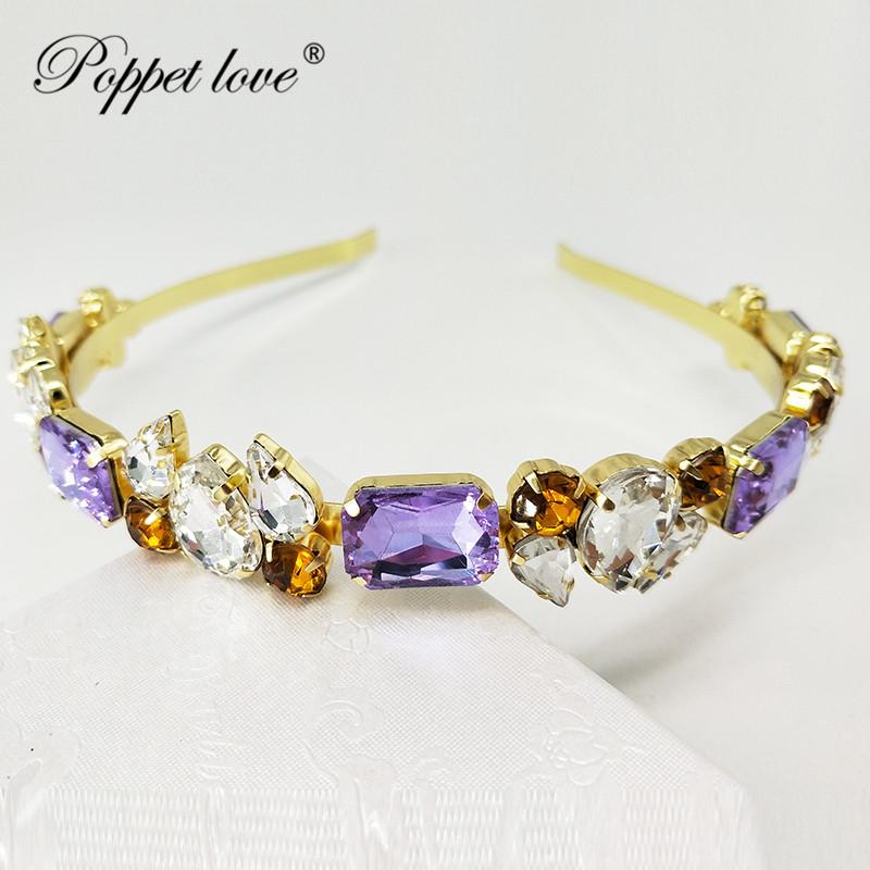 

Hair Clips & Barrettes Travel Crystal CHeadbands Wedding Accessories Bridal Bohemian Headpiece Hairband Gold Color Flower Pink Crown, Golden;silver