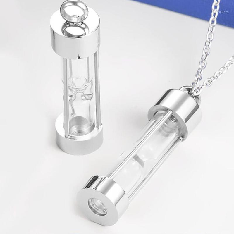 

Chains Stainless Steel Eternal Hourglass Urns Necklace For Ashes Cremation Jewelry Keepsake Memorial Pendant