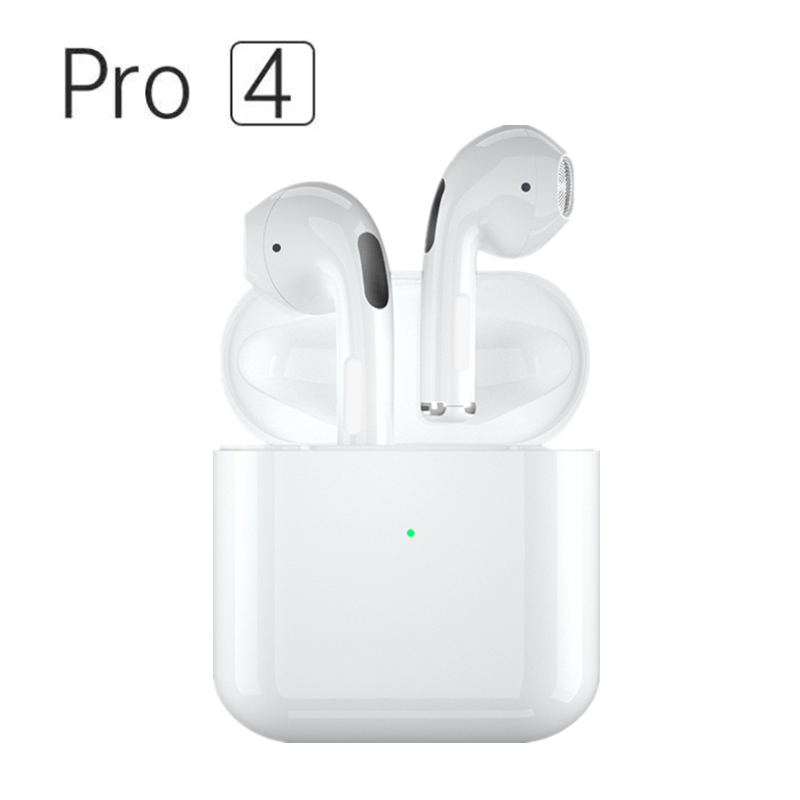 

Mini Pro 4 TWS Bluetooth Earphones Hi-Fi Wireless Headphones In-Ear Stereo Earbuds Hands-Free Headset For Smart Phone, White