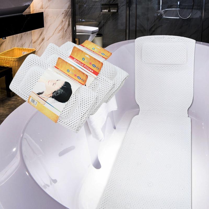 

Cushion/Decorative Pillow PVC Foam Breathable 3D Mesh Layers Bath Cushion With Full Body Tub Non-Slip Spa Bathtub Mat Mattress Pad