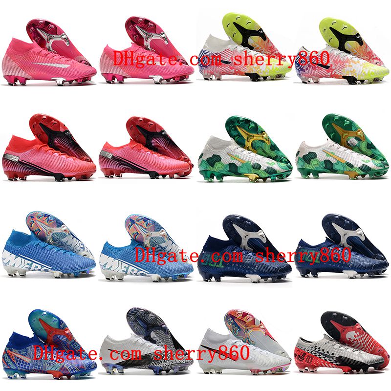 

2021 women children Soccer Shoes Mercurial Superfly 7 Elite FG 13 SE11 Sancho Cleats mens boys lady Football Boots Neymar CR7 Size 3-11 US, As picture 15