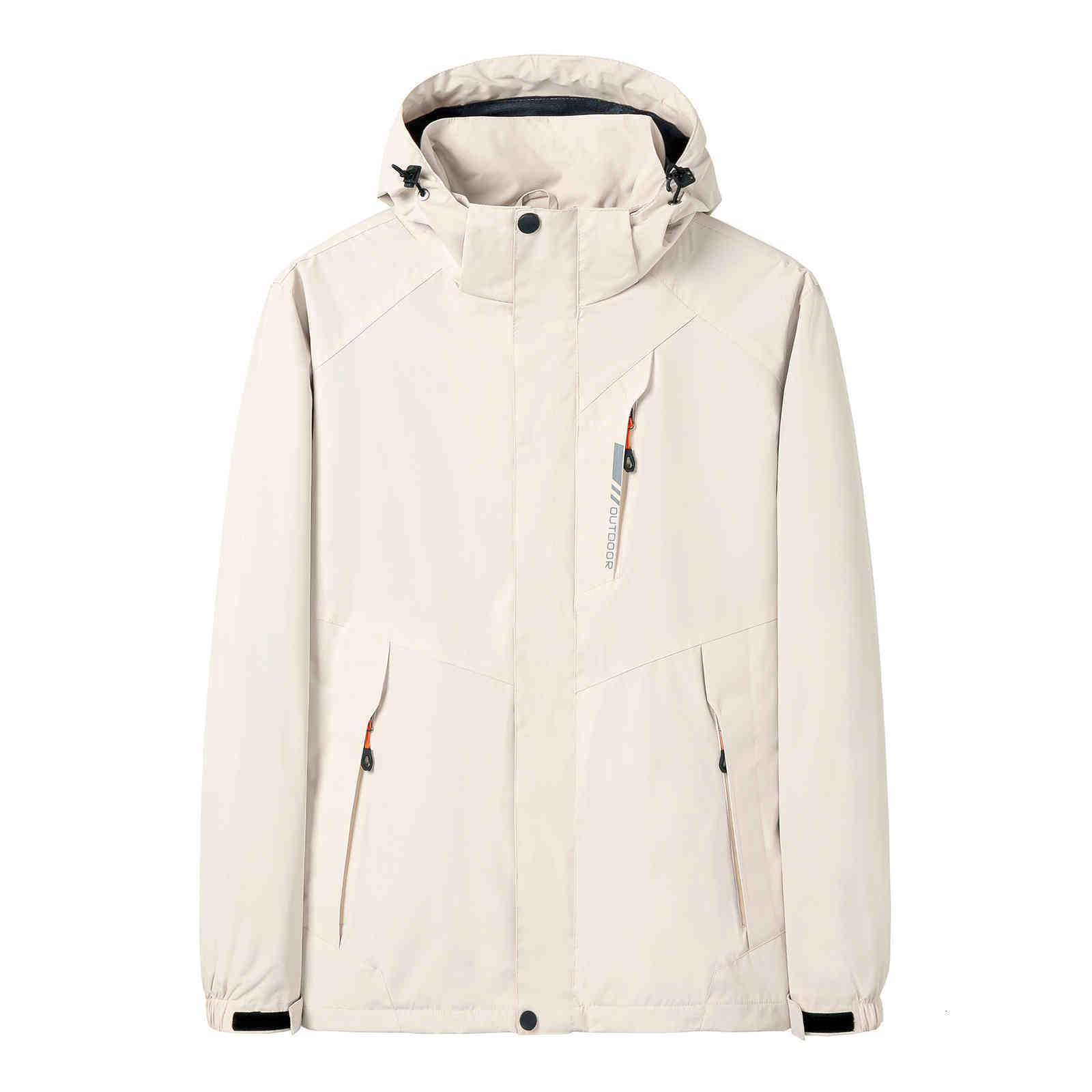 

New outdoor soft shell thin assault jacket autumn and winter men's mountaineering windproof waterproof camping tactical, Men's ivory