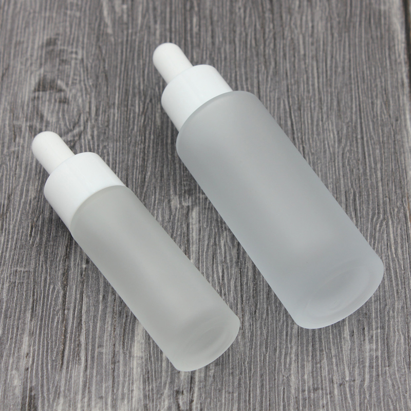 

Classic 15ml 30ml frost bottle clear glass dropper eye essential oil serum bottles with white cap s