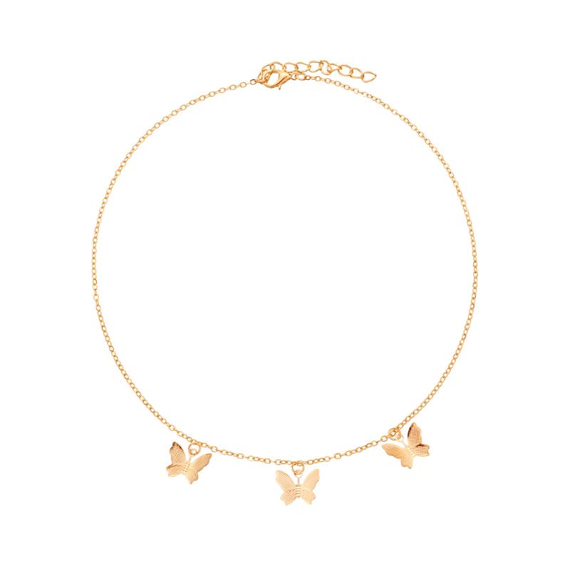 

Pendant Necklaces Cute Butterfly Choker Necklace For Women Gold Stainless Steel Clavicle Chain Fashion Romantic Gift