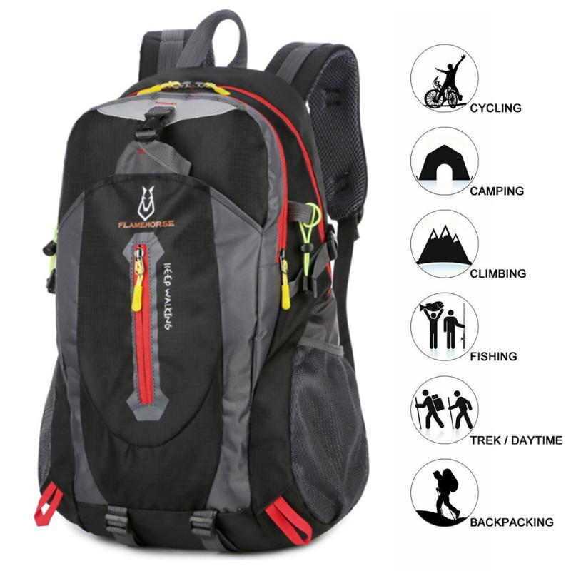 

Backpack 40L Unisex Waterproof Men Travel Pack Sports Bag Outdoor Mountaineering Hiking Climbing Camping For Male
