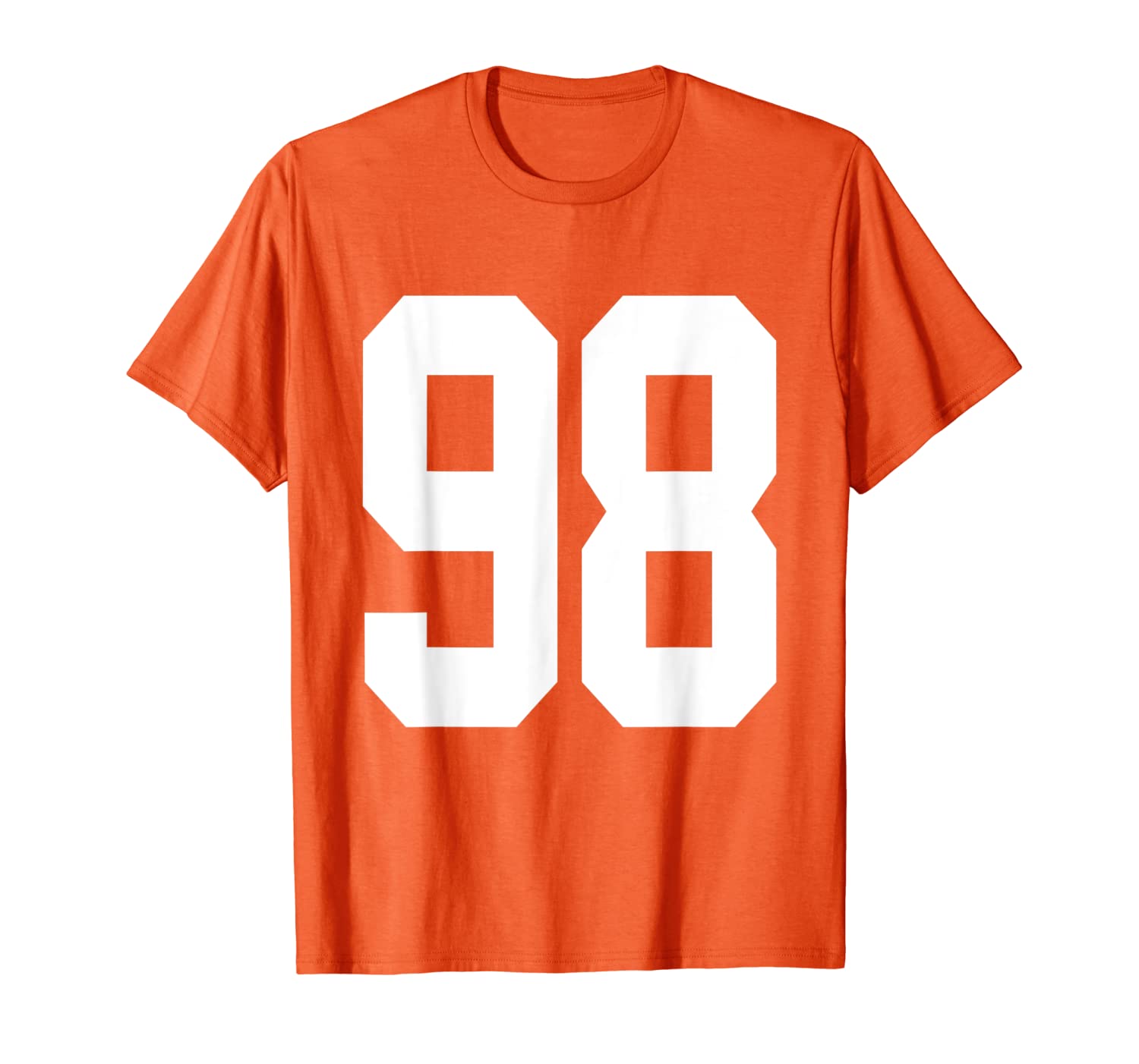

number 98 jersey style white print t-shirt, White;black