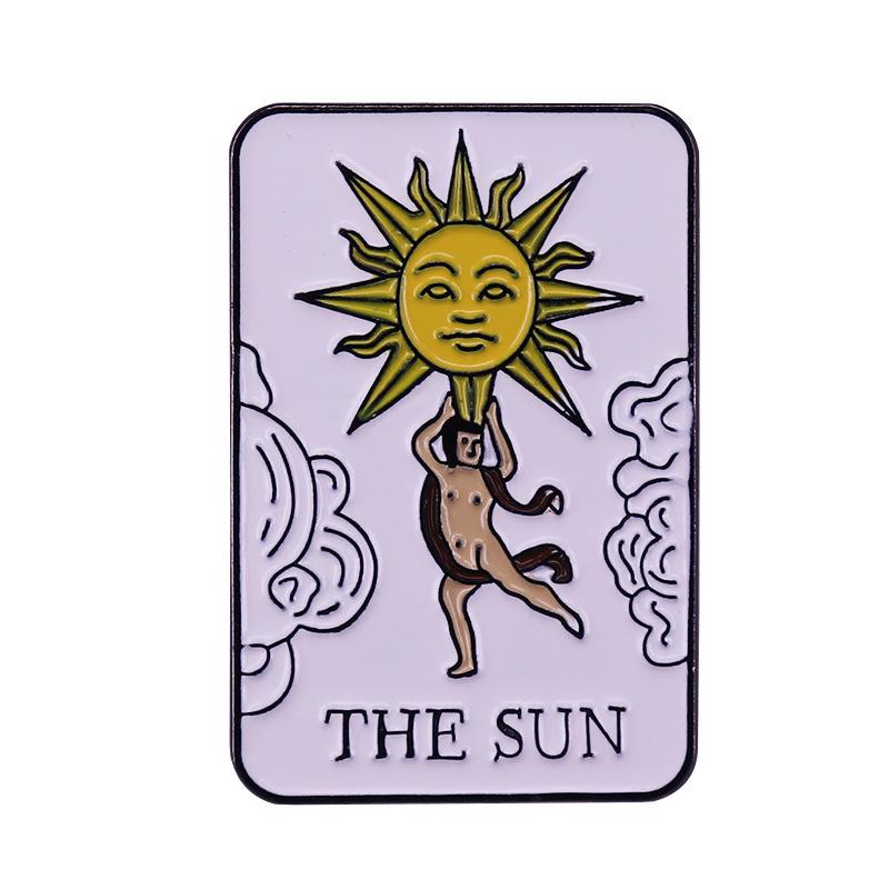

Pins, Brooches The Sun Tarot Amulet Pin Charm Divination Art Jewelry