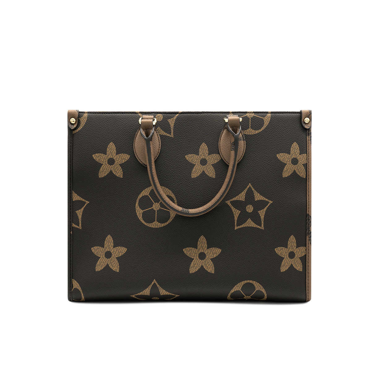 

2021 new hand classic double-sided old flower tote large women's bag high sense fashion commuter, White
