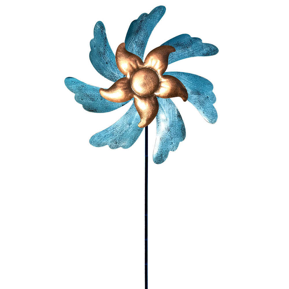 

Iron Rustless Art Craft Outdoor 3D Wind Spinner Wind Spinner Home Garden Decor Garden Wind Ornament Yard Lawn Garden Decorations Q0811