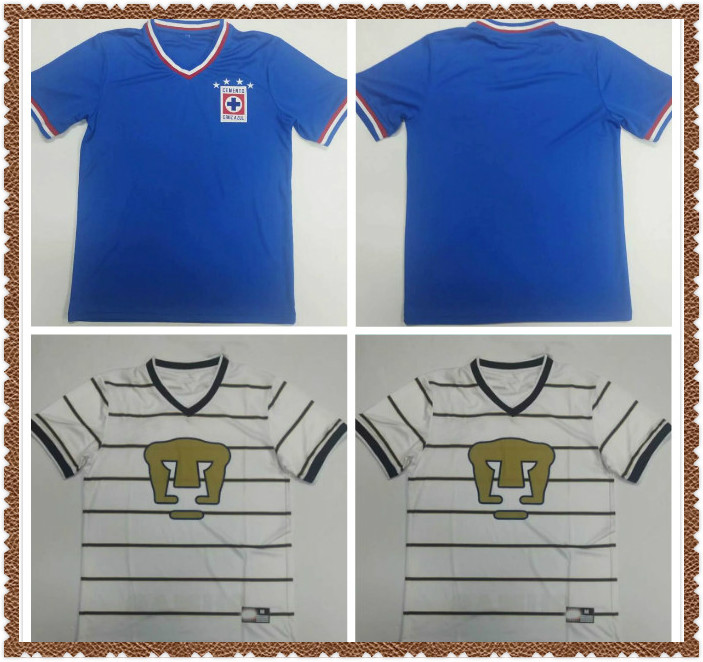 

1974 1997 UNAM Cruz Azul retro soccer jersey maillot de foot 74 97 miga mx camiseta fUtbol football shirts Uniforms thailand quality, White