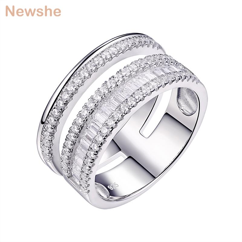 

Cluster Rings She 925 Sterling Silver Wedding Ring Engagement Band 1.5Ct CZ Classic Jewelry For Women GR01339A, Golden;silver