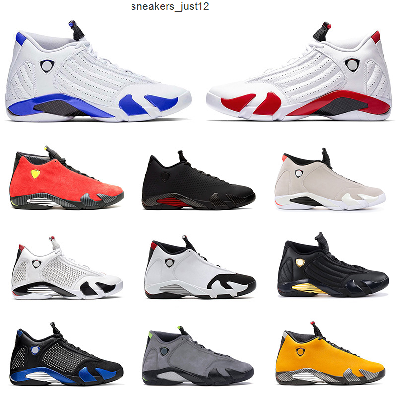 

Hyper Royal Jumpman 14 Reverse Ferrar SE Black Men 14s Basketball Shoes SPM x White DEFINING MOMENTS Thunder Fashion Sports Sneakers Size 47