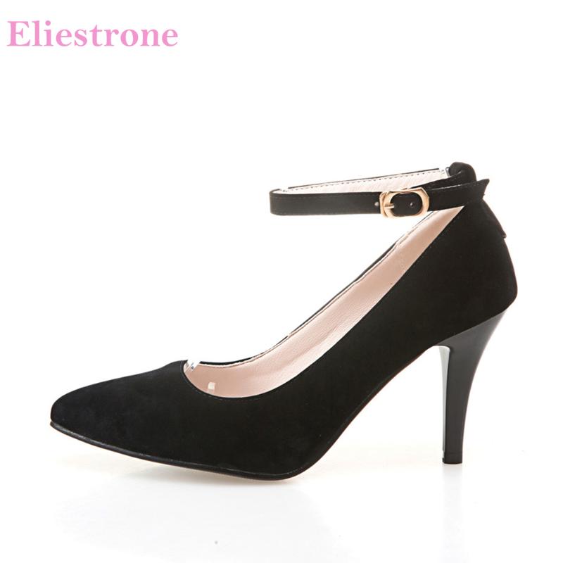 

Brand S Fashion Black Apricot Women Nude Pumps High Heels Lady Evening Shoes HS293 Plus Big Small Size 10 31 45 47 Dress