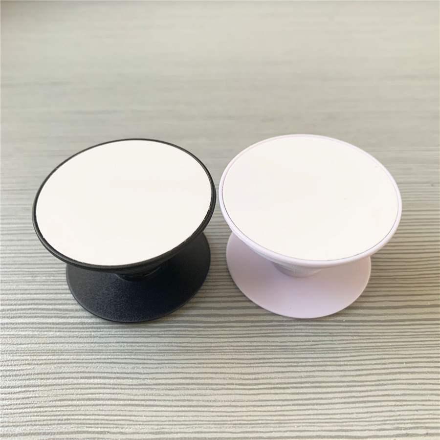 

20pcs Sublimation Circle Cell Phone Holder with Groove Blank Aluminum Sublimation Insert for Custom Customized Grip Phone Stand Mount H