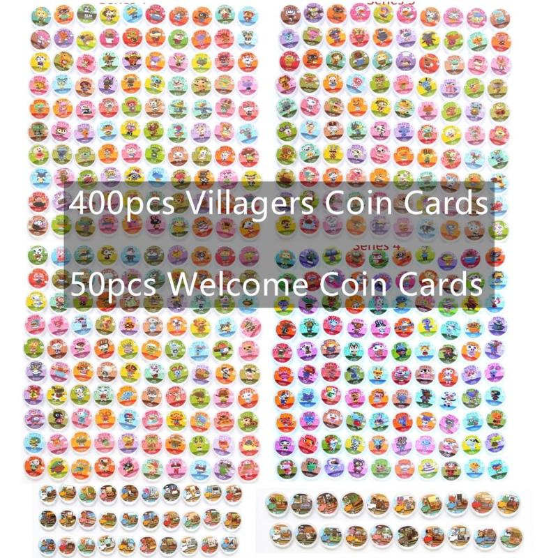 

450pcs Exquisite Animal Crossing Circular Ntag215 Coin Villagers Game Tags Data Collection NFC Cards With Plastic Box Access Control Card