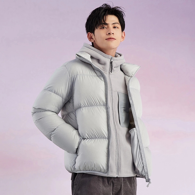 

Winter Jacket Men Thick Down Coat 80% Duck Down Jackets Loose Hooded Waterproof Solid Outwear Coat For Man, China red