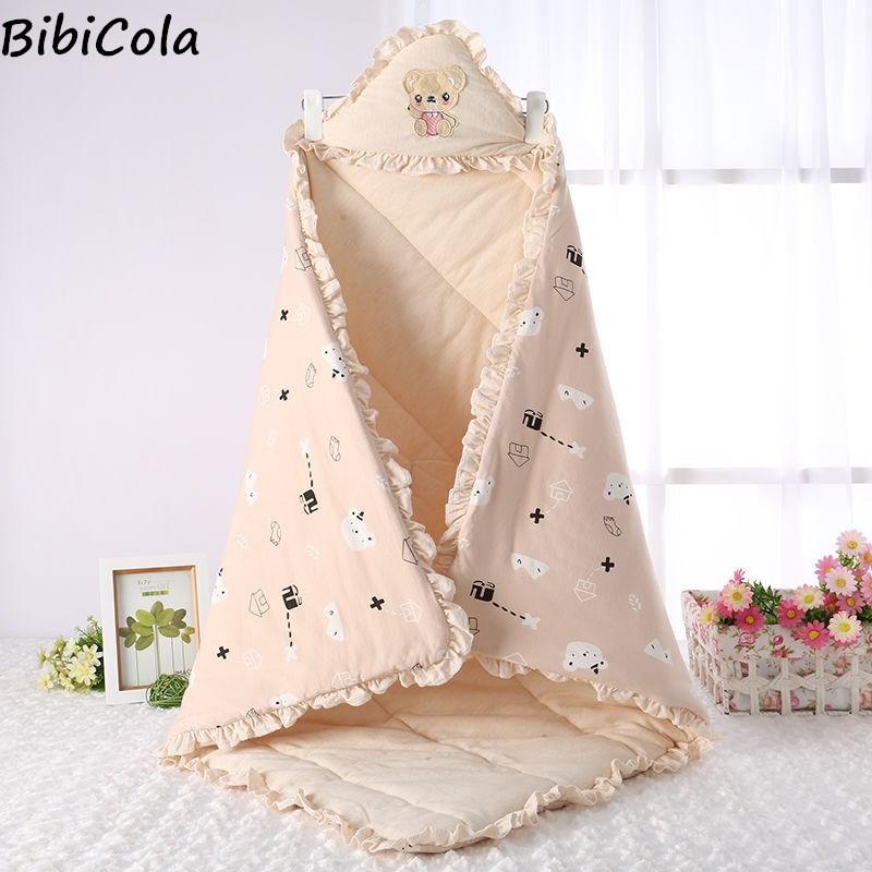 

Blankets & Swaddling BibiCola Born Thermal Soft Fleece Blanket Winter Solid Bedding Set Cotton Quilt Infant Swaddle Wrap, White