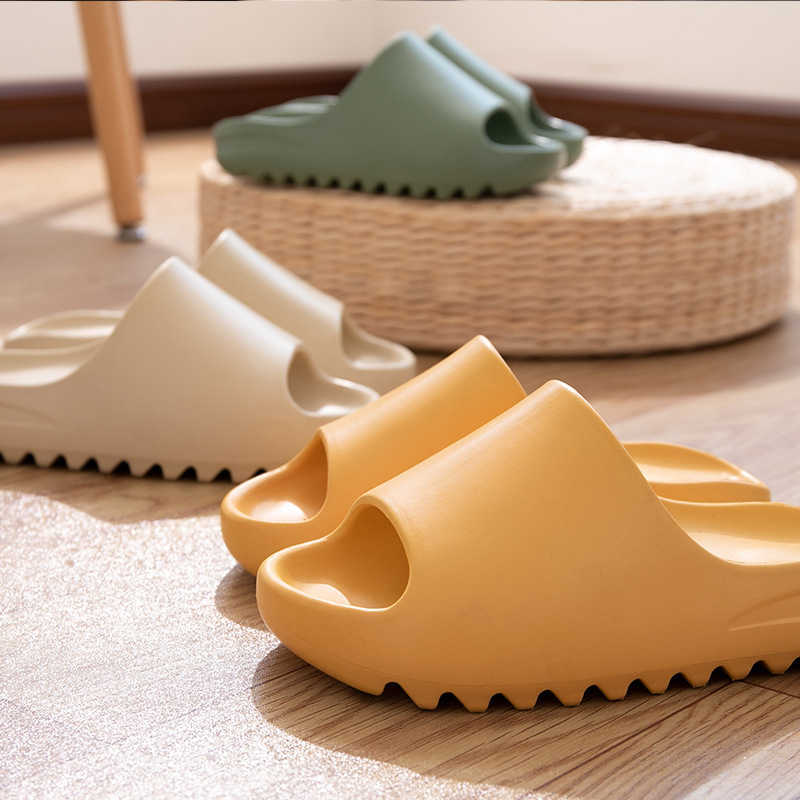 

Summer Slippers Women Men Sandals 2021 Casual Beach Shoes Graffiti Simple Slide Thick Platform EVA Mules Anti-Slip Home Slipper H0827, Grass green