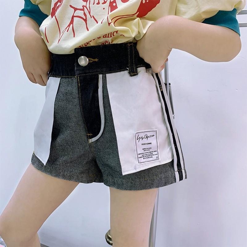 

Girls' Shorts 2021 Summer Korean Version Middle And Big Kids Wear Ashy Straight Jeans To Match Fashionable Pants, Black