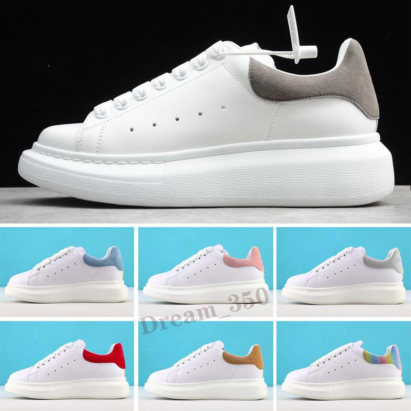 

2021 MCQUEENS ALEXANDER 2021 designer models men women Shoes fashion leather reflective platform Sports mens chaussures sneakers 36-45 loA, White