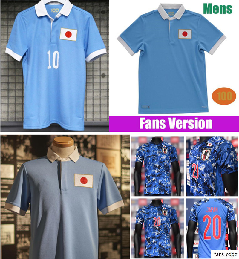 

21 22 Japan 100th Anniversary Soccer jerseys 2021 MINAMINO TSUBASA ATOM cartoon number fonts Fans Player version home Football shirts, Player home