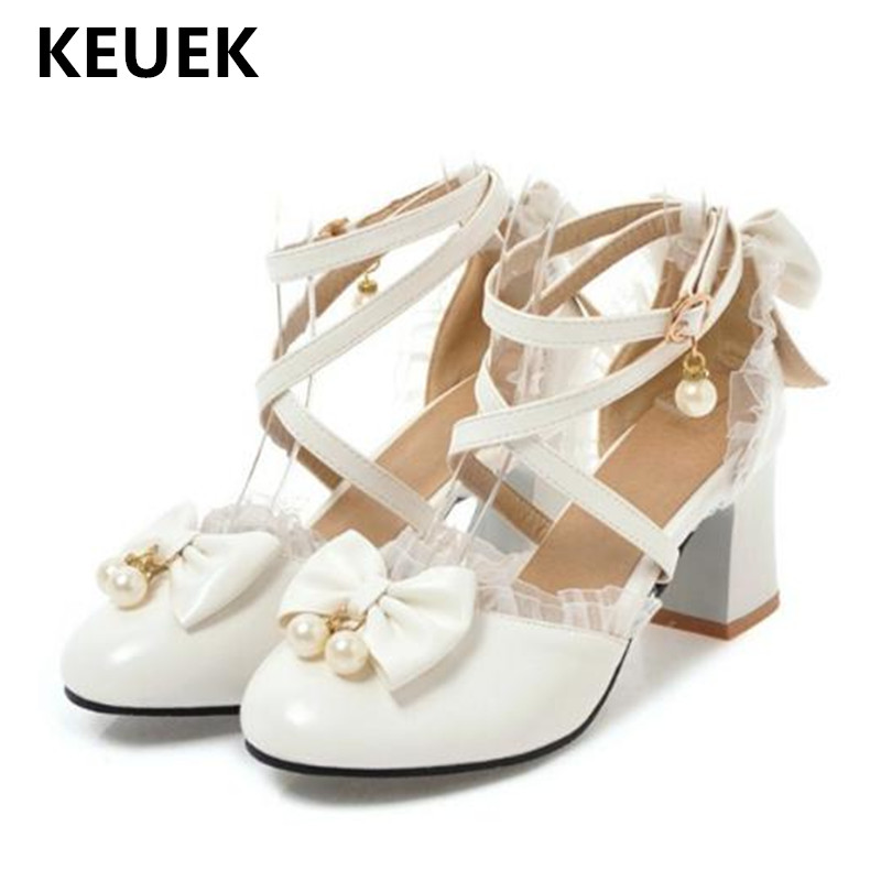 

New Children Leather Shoes High-heeled Dress Shoes Girls Princess Performance Party moccasins Baby Student Shoes Kids 019, White