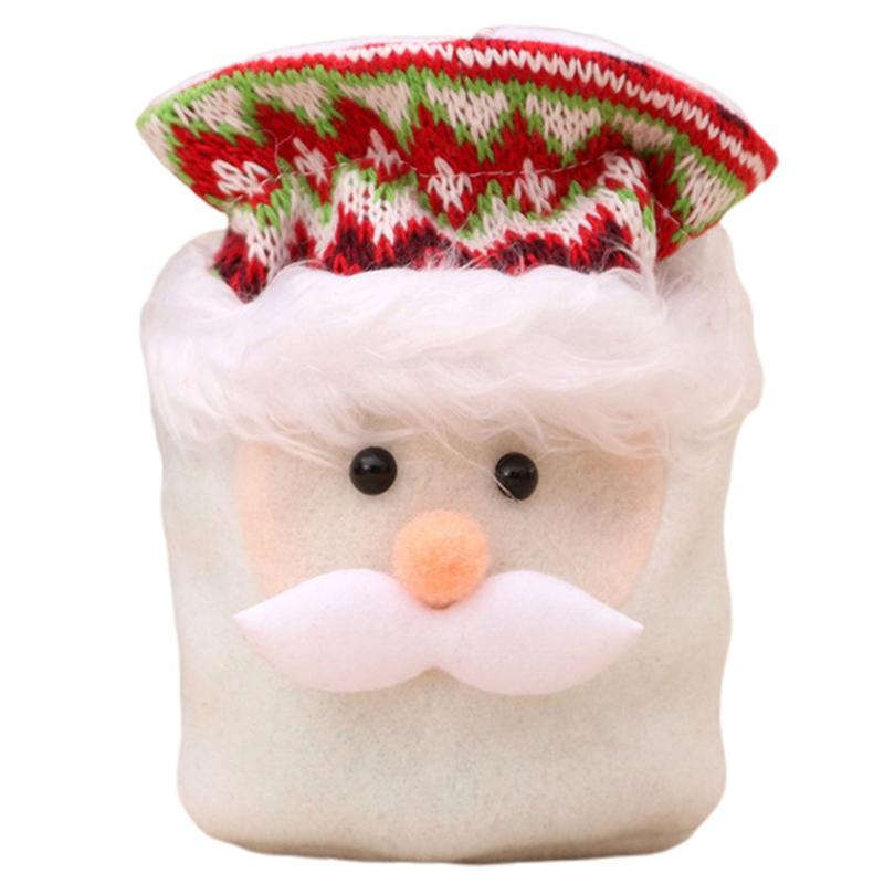 

Christmas Decorations Santa Snowman Drawstring Gift Bags Xmas Candy Apple Bag Home Decor Velvet Ba