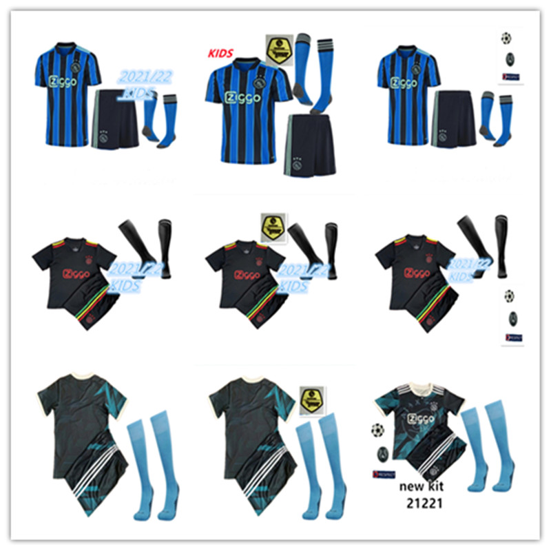 

Youth ajax Soccer Jerseys TADIC 21 22 football shirt KLAASSEN HALLER Kids Kit+Sock amsterdam camiseta fÃºtbol NERES 2021 2022 ANTONY TRAORE maillo
