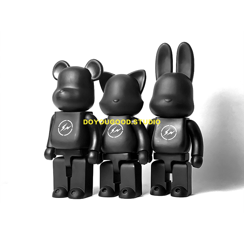 

Bearbrick 28CM violent bear building blocks Bear Hiroshi Fujiwara lightning trend doll hand-made model ornaments 400%