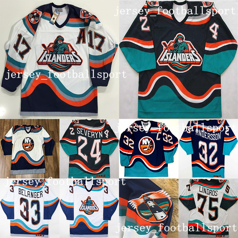 

1995 Retro New York Islanders Fisherman CCM Jersey Wendel Clark Zdeno Chara 16 Ziggy Palffy (A) Brett Ladd Bertuzzi Navy Blue White Alternate Stitched