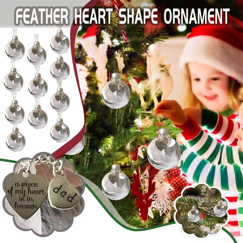 

Christmas Decorations Adornos De Navidad Angel Feather Love Pendant Ball A Piece Of My Heart Is In Heave Memorial Ornament Merries