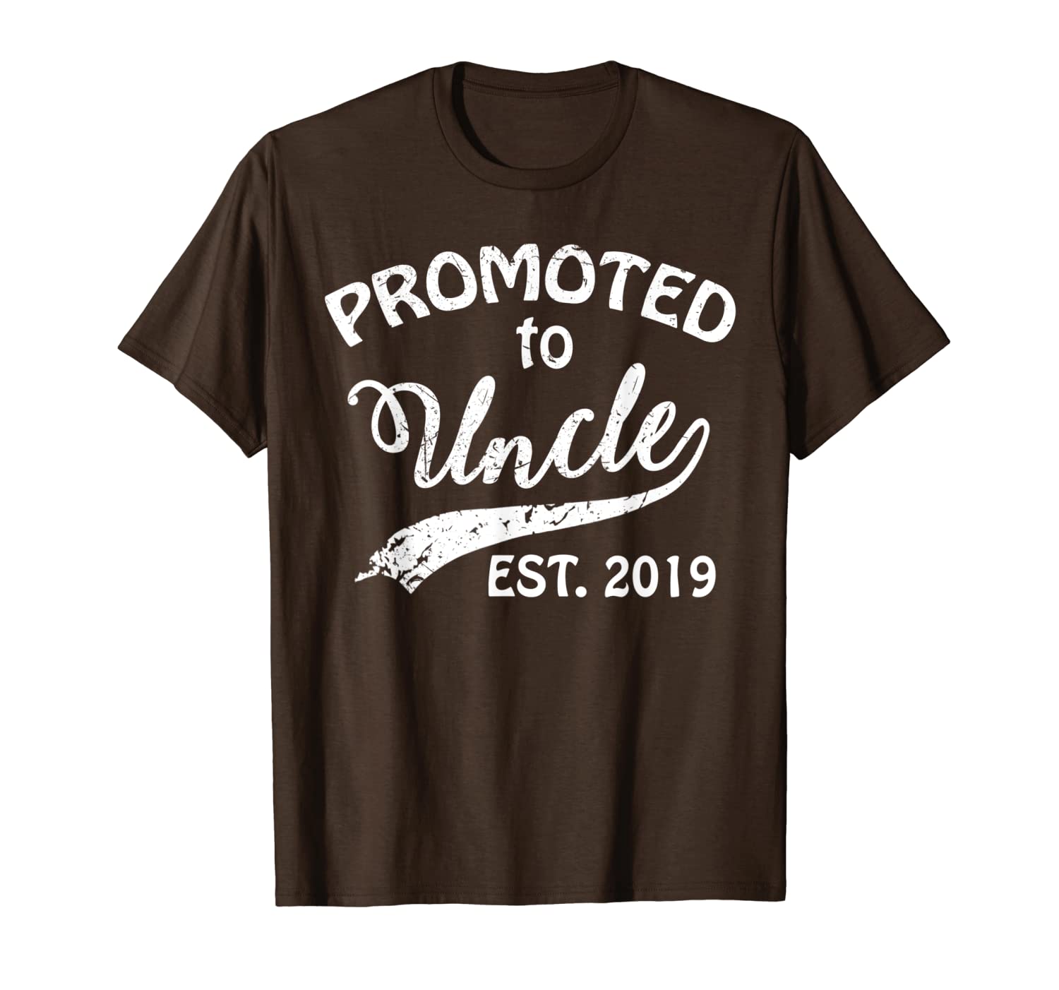 

mens first time uncle est. 2019 | uncle to be new father gift t-shirt, White;black